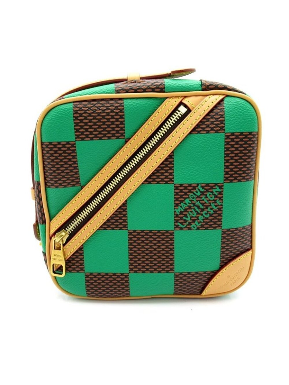 Louis Vuitton Chess Messenger Damier Pop Canvas Shoulder Bag Vert